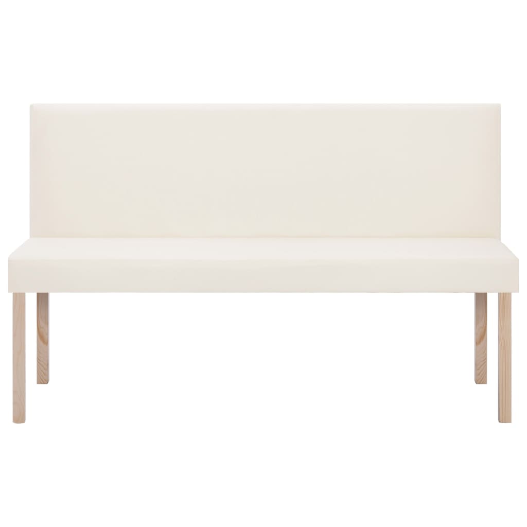 Banc 139,5 cm Crème Similicuir