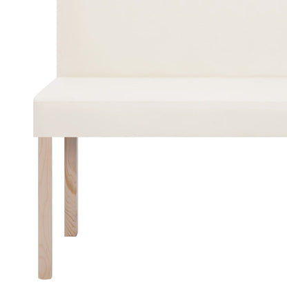 Banc 139,5 cm Crème Similicuir