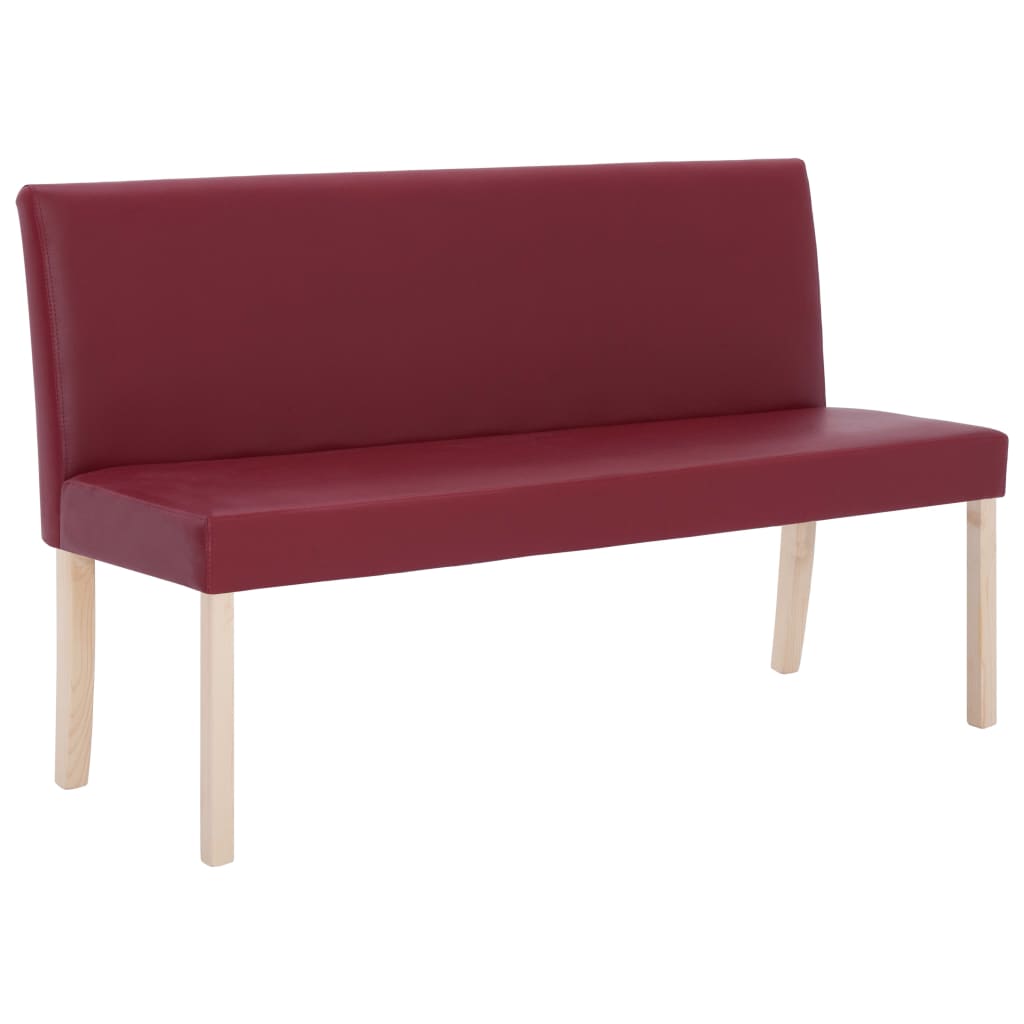 Banc 139,5 cm Rouge bordeaux Similicuir