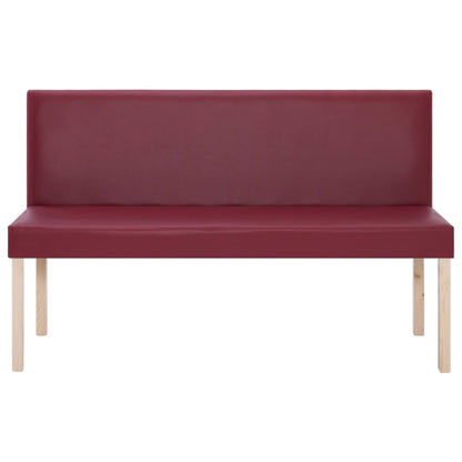 Banc 139,5 cm Rouge bordeaux Similicuir