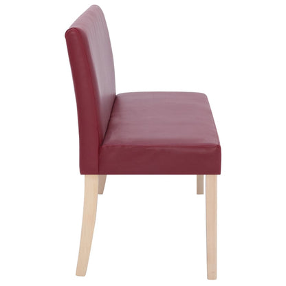 Banc 139,5 cm Rouge bordeaux Similicuir