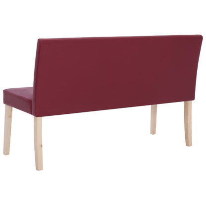 Banc 139,5 cm Rouge bordeaux Similicuir