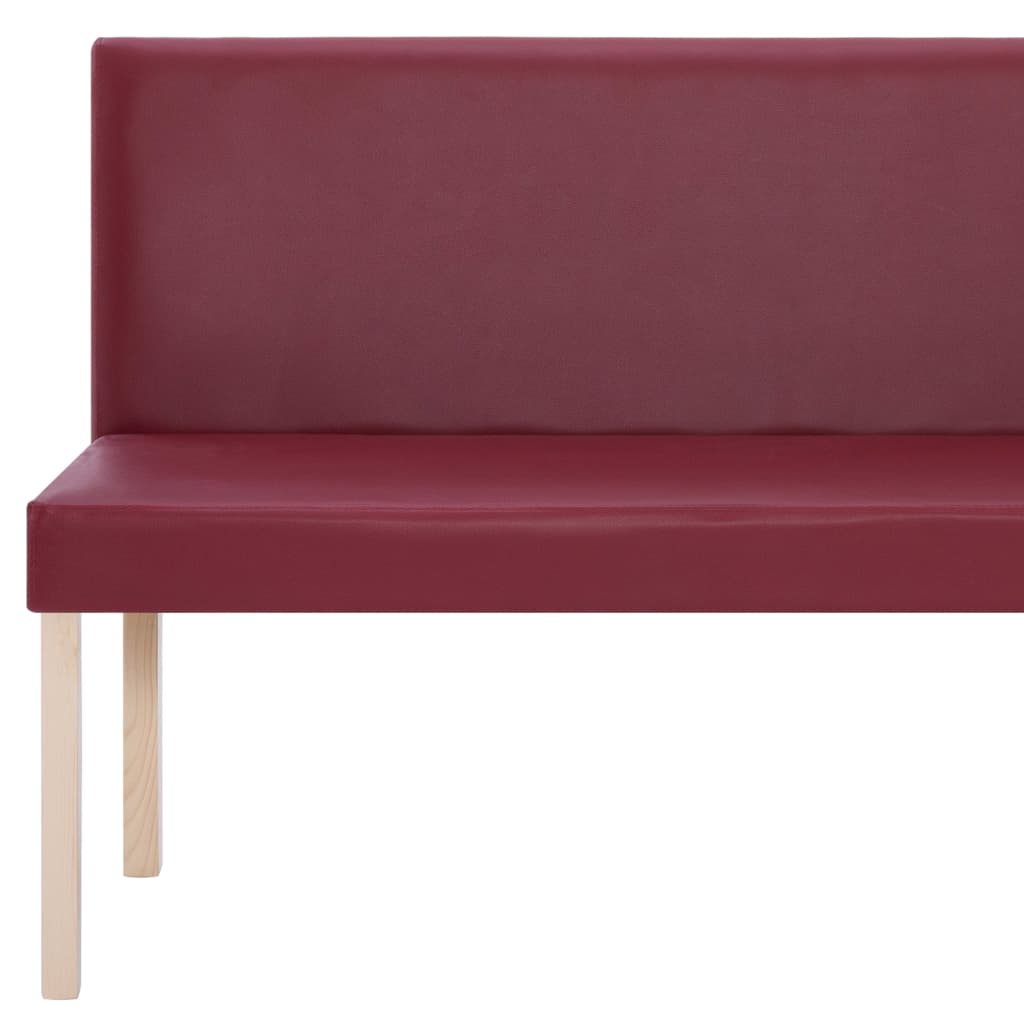 Banc 139,5 cm Rouge bordeaux Similicuir