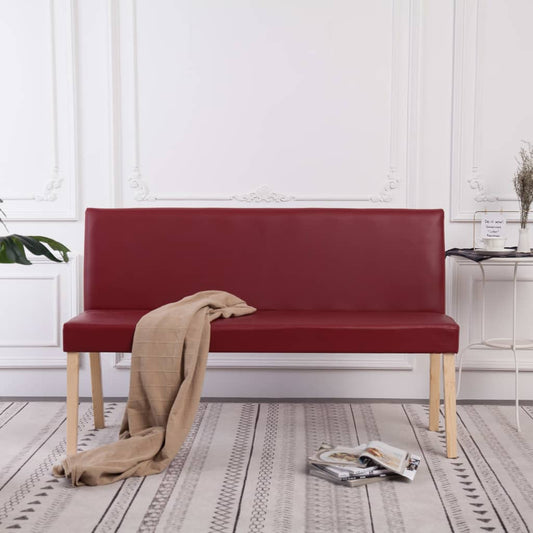 Banc 139,5 cm Rouge bordeaux Similicuir