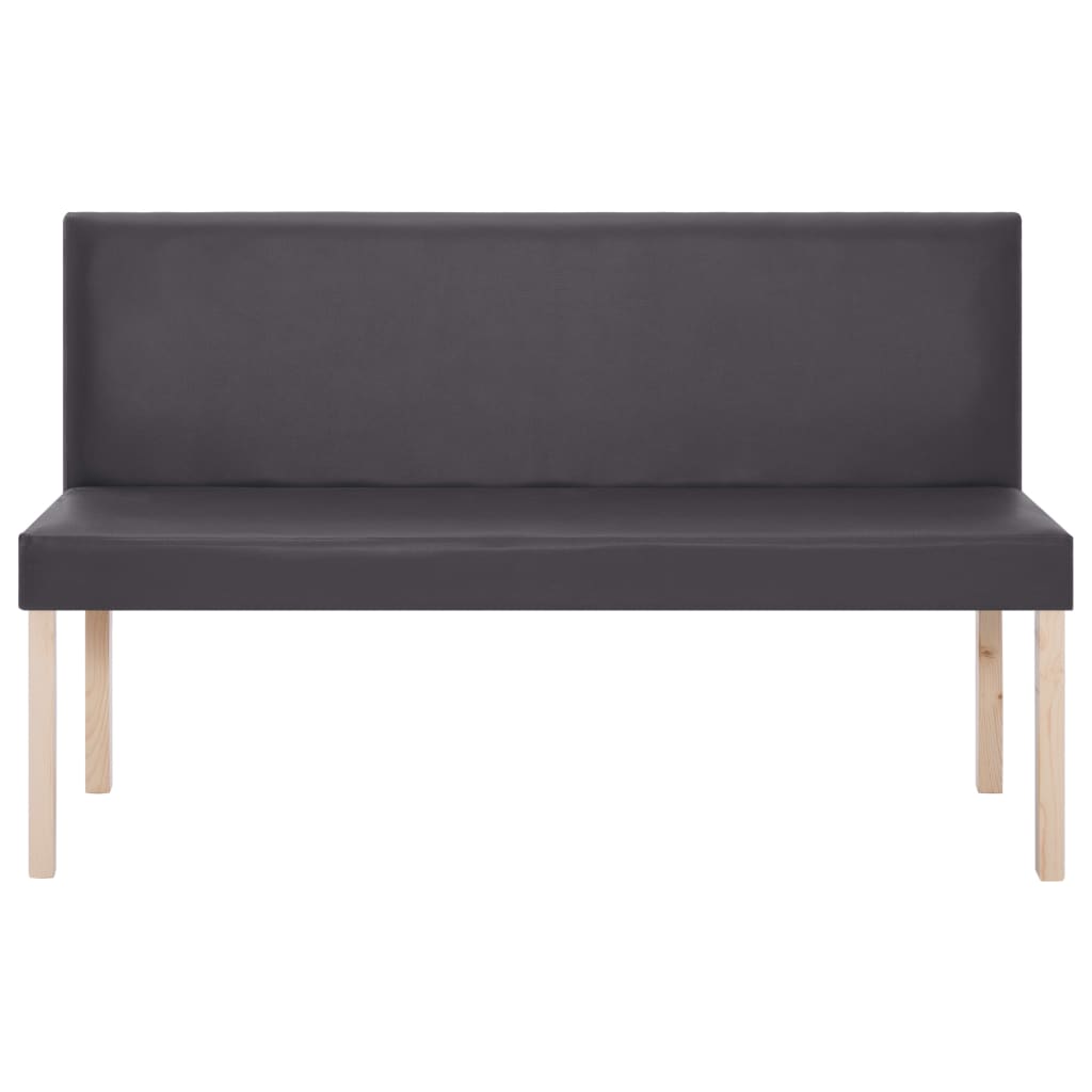 Banc 139,5 cm Gris Similicuir