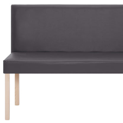 Banc 139,5 cm Gris Similicuir