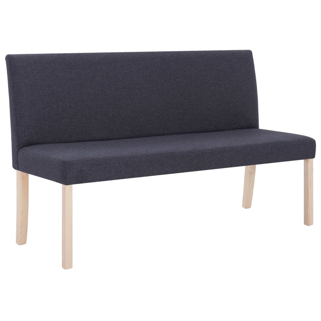 Banc 139,5 cm Gris foncé Polyester