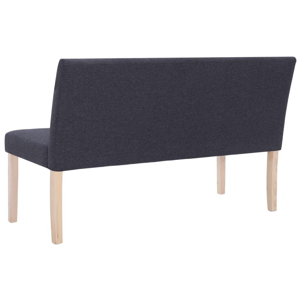 Banc 139,5 cm Gris foncé Polyester