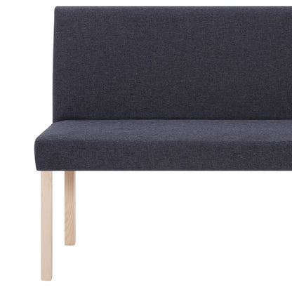 Banc 139,5 cm Gris foncé Polyester