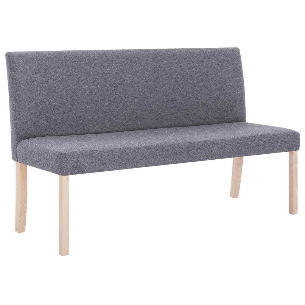 Banc 139,5 cm Gris clair Polyester