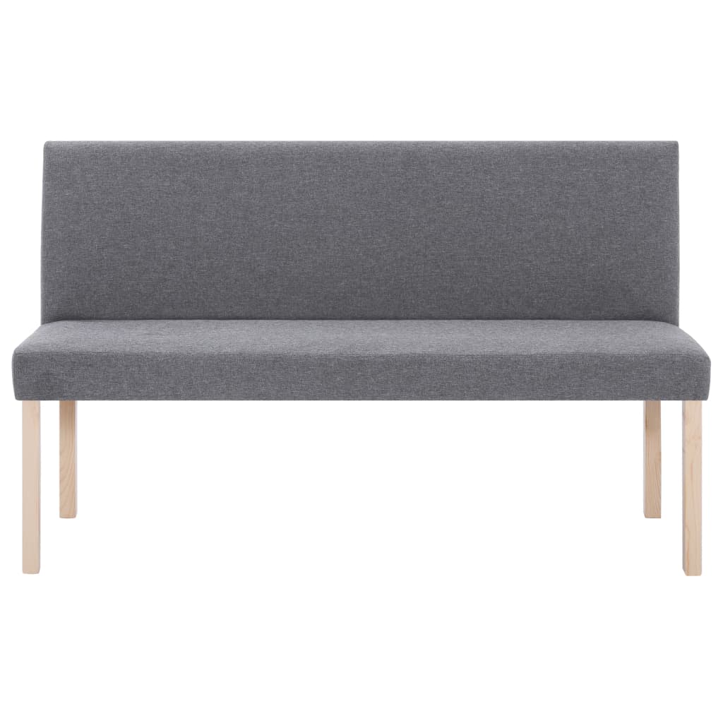 Banc 139,5 cm Gris clair Polyester