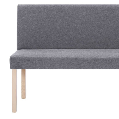 Banc 139,5 cm Gris clair Polyester