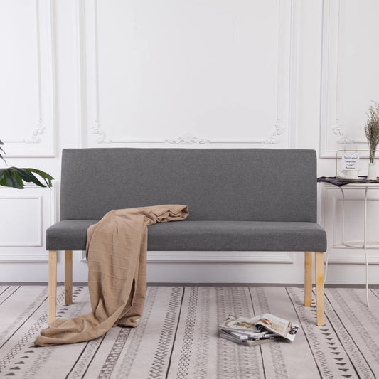 Banc 139,5 cm Gris clair Polyester