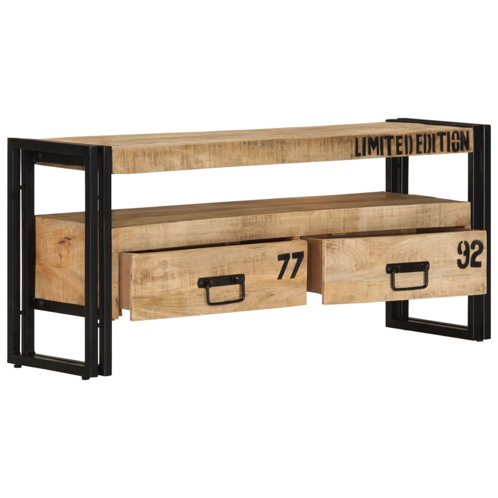 Meuble TV 100x30x45 cm Bois de manguier massif