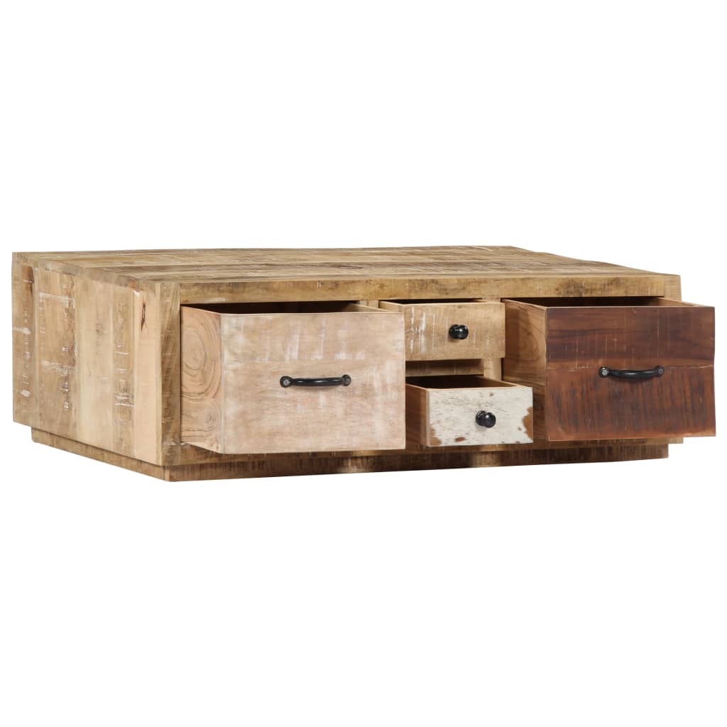 Table basse 90x60x30 cm Bois de manguier massif