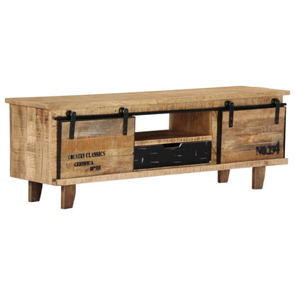 Meuble TV 120x30x40 cm Bois massif de manguier