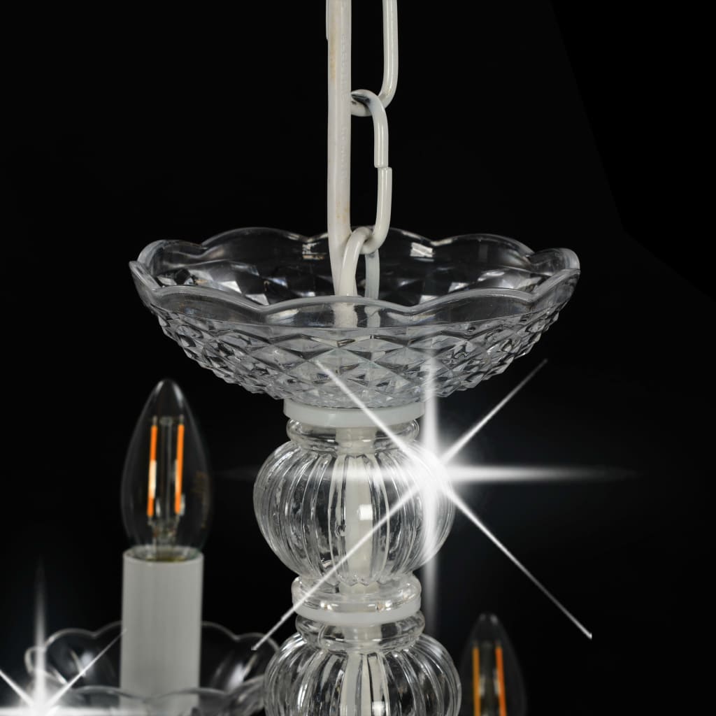 Lustre 2 couches Blanc 15 ampoules E14