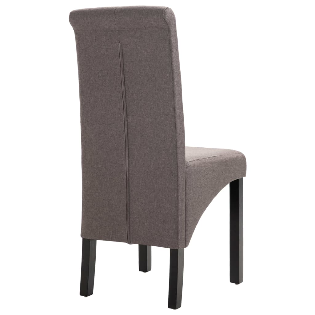 Chaises à manger lot de 2 taupe tissu