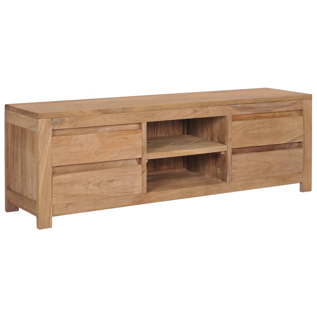 Meuble TV 115x30x40 cm Bois de teck massif