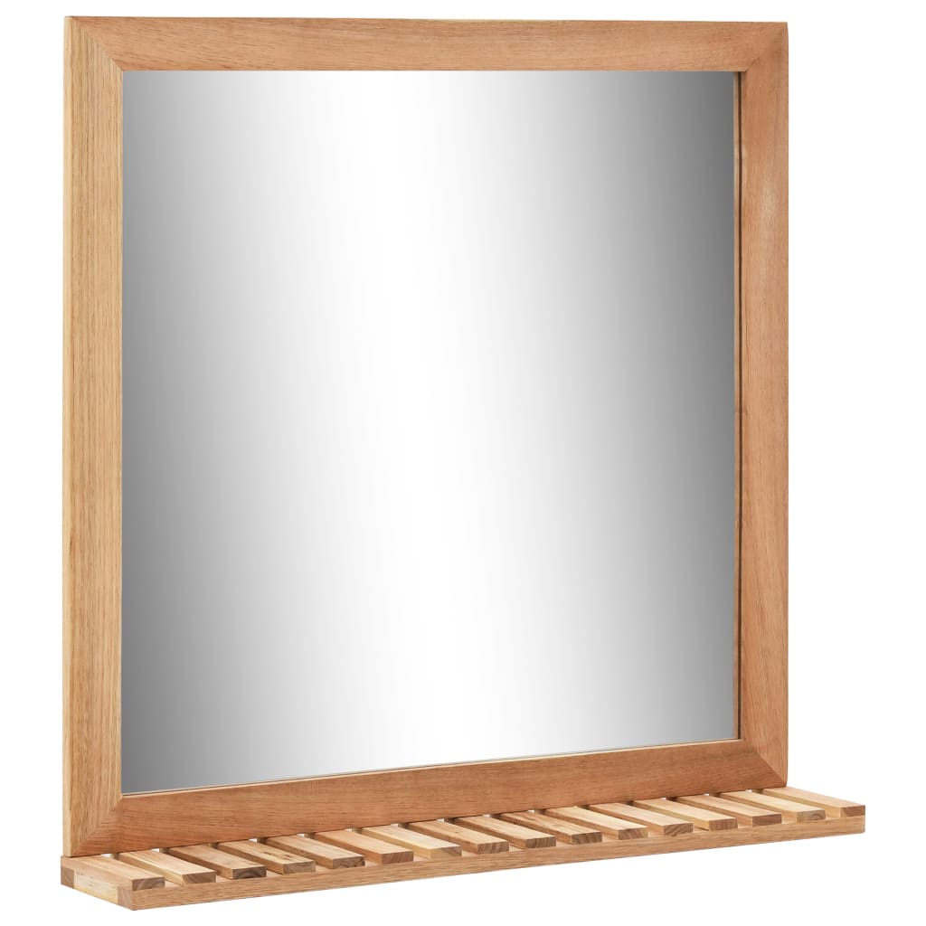 Armoire pour lavabo avec miroir Bois de noyer massif