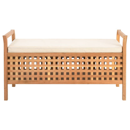 Banc de rangement 93x49x49 cm Bois de noyer massif