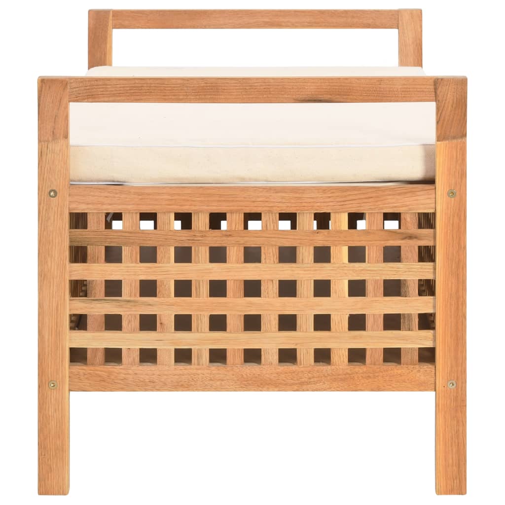 Banc de rangement 93x49x49 cm Bois de noyer massif