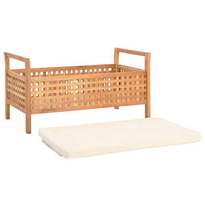 Banc de rangement 93x49x49 cm Bois de noyer massif