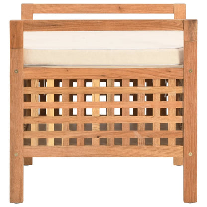 Banc de rangement 49x48x49 cm Bois de noyer massif