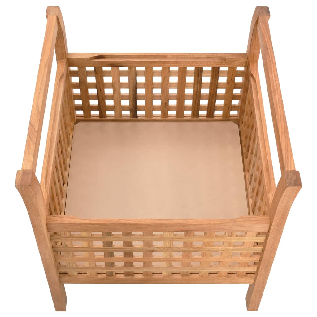 Banc de rangement 49x48x49 cm Bois de noyer massif