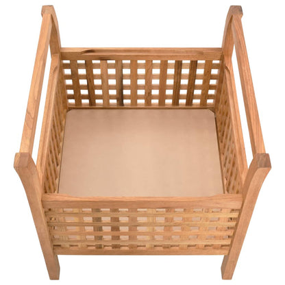 Banc de rangement 49x48x49 cm Bois de noyer massif