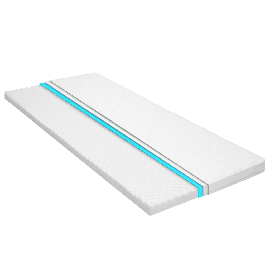 Sur-matelas 80 x 200 cm Mousse froide Profil d'œuf 6 cm