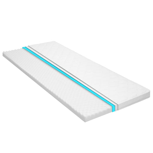 Sur-matelas 80 x 200 cm Mousse froide Profil d'œuf 6 cm