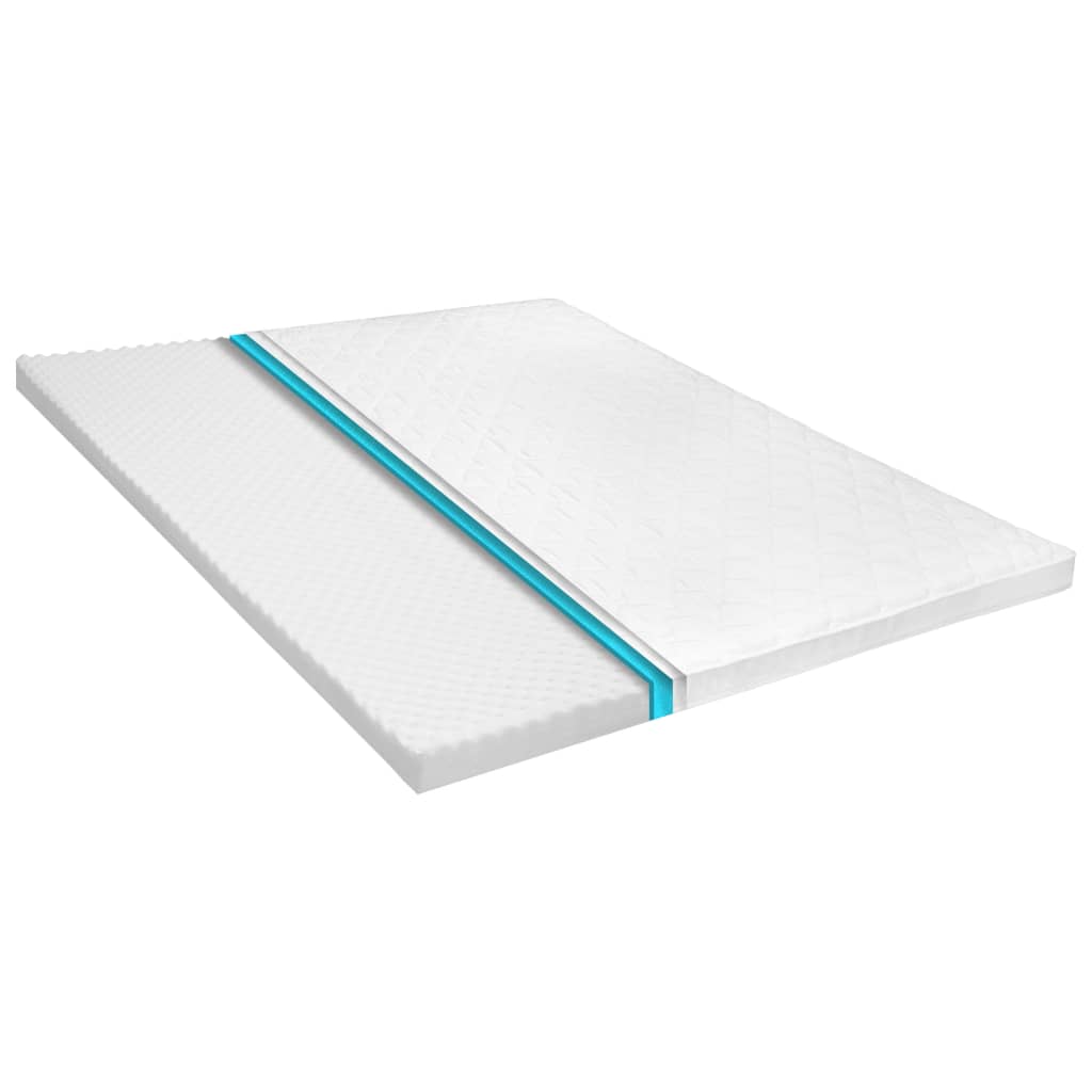 Sur-matelas 140 x 200 cm Mousse froide Profil d'œuf 6 cm