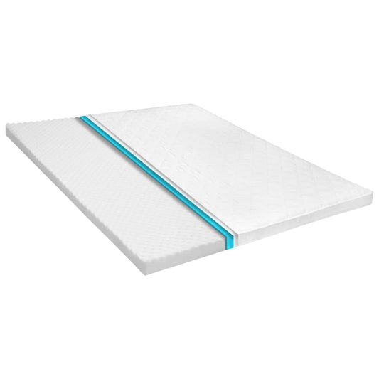 Sur-matelas 140 x 200 cm Mousse froide Profil d'œuf 6 cm