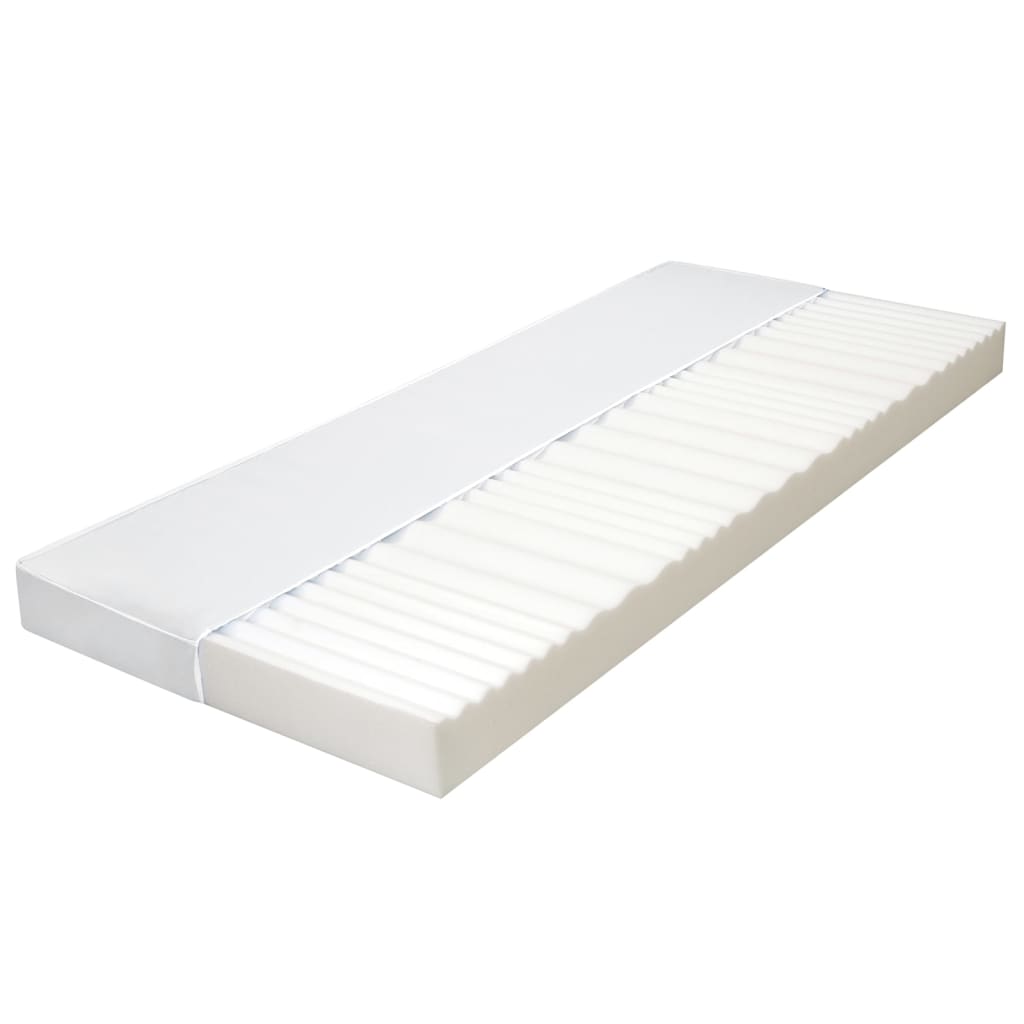 Matelas 90x200 cm 7 zones Mousse PU 10 cm H2 H3