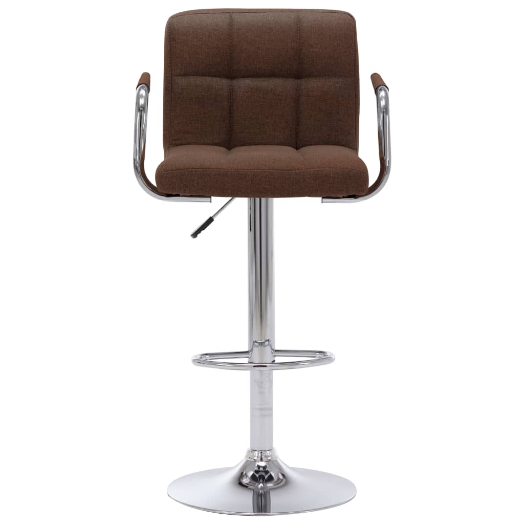 Chaises de bar lot de 2 marron tissu