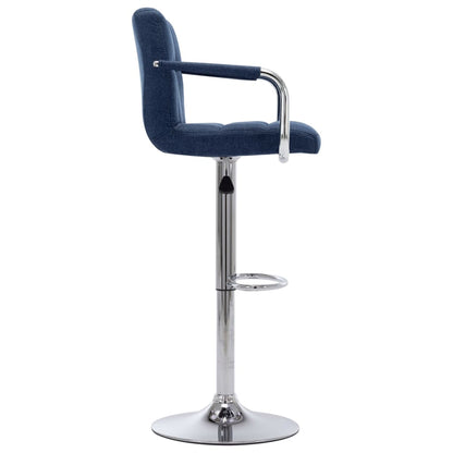 Chaises de bar lot de 2 bleu tissu