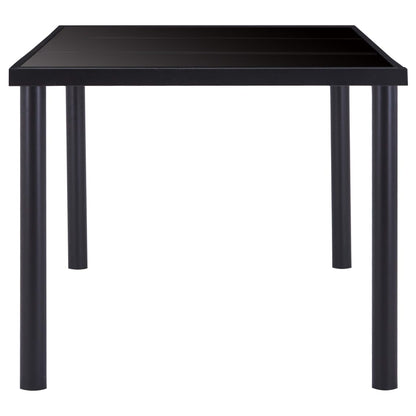 Table à manger Noir 180x90x75 cm Verre trempé