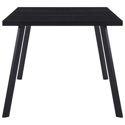 vidaXL Table à manger Noir 160x80x75 cm Verre trempé