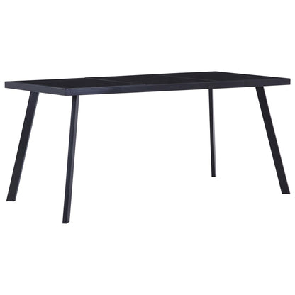 Table à manger Noir 180x90x75 cm Verre trempé