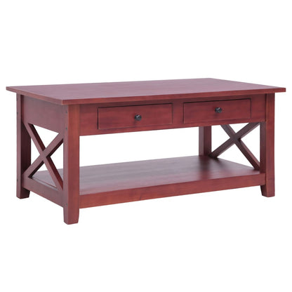 Table basse Marron 100x55x46 cm Bois d'acajou massif