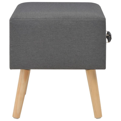 Tables de chevet 2 pcs Gris foncé 40x35x40 cm Tissu