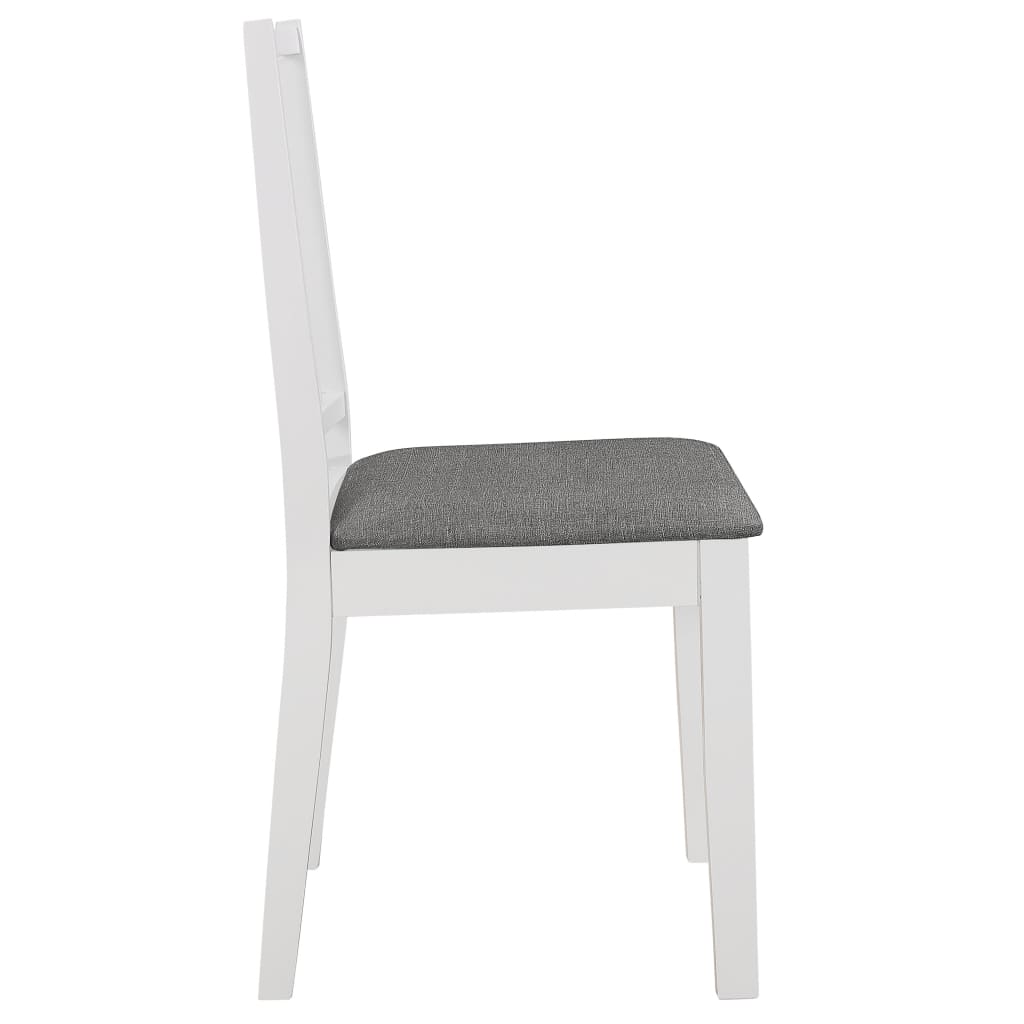 Chaises à manger avec coussins lot de 6 blanc bois solide