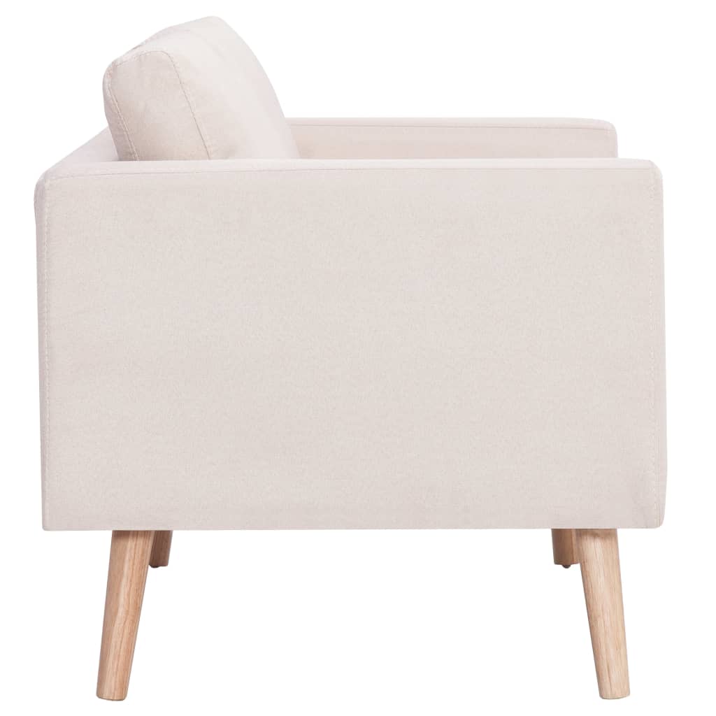 Ensemble de canapé 2 pcs tissu crème