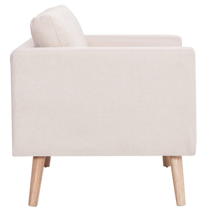 Ensemble de canapé 2 pcs tissu crème