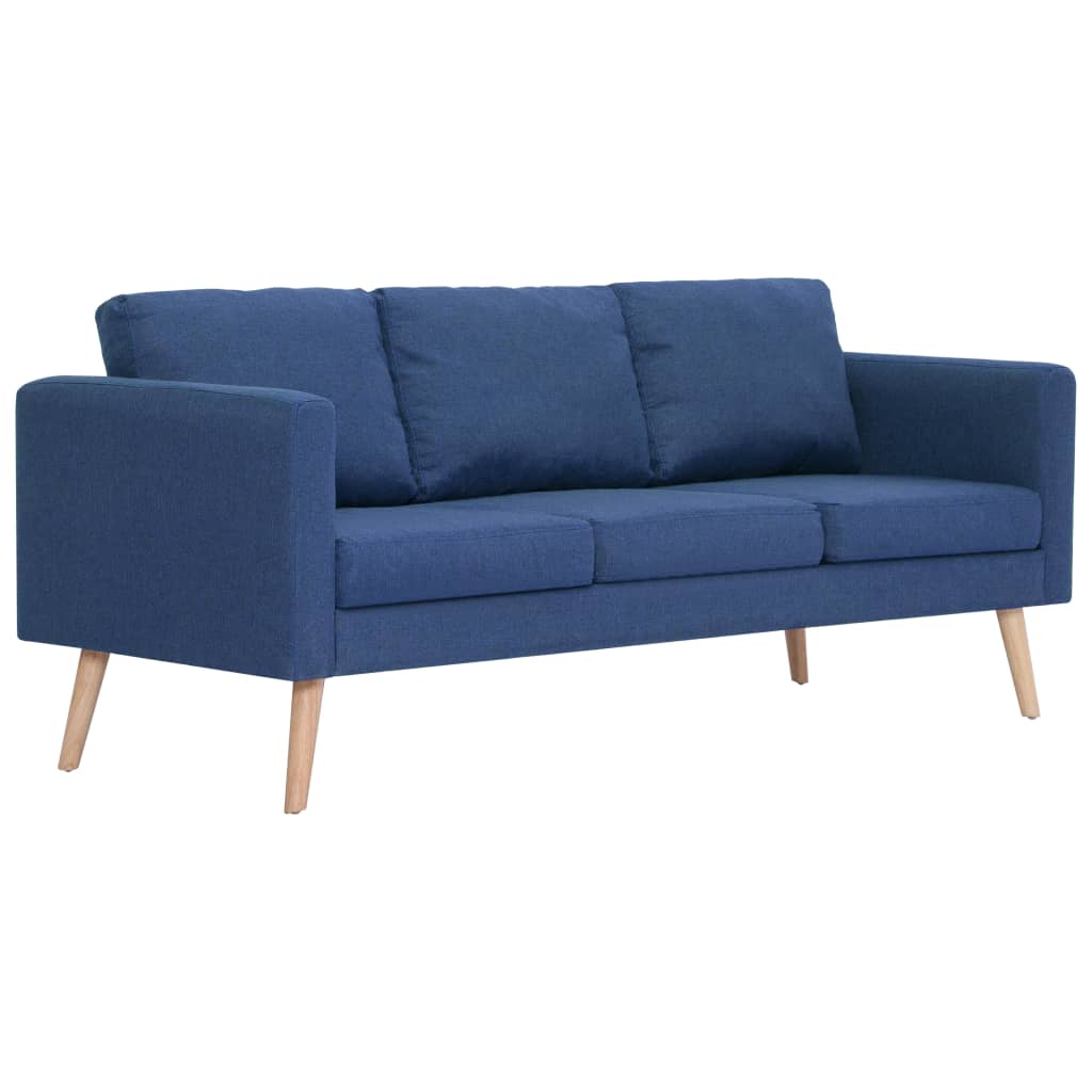 Ensemble de canapé 2 pcs tissu bleu