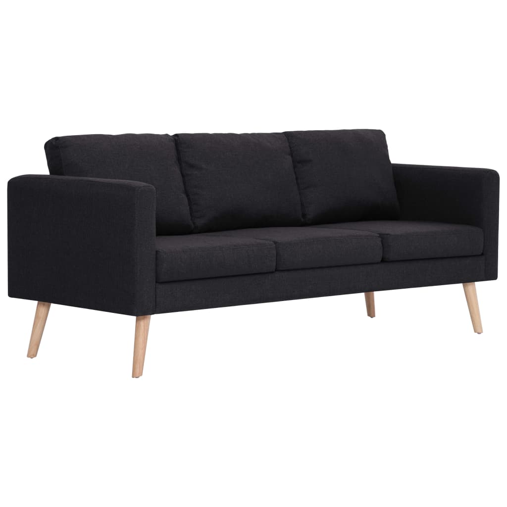 Ensemble de canapé 2 pcs tissu noir