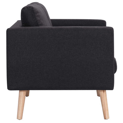 Ensemble de canapé 2 pcs tissu noir