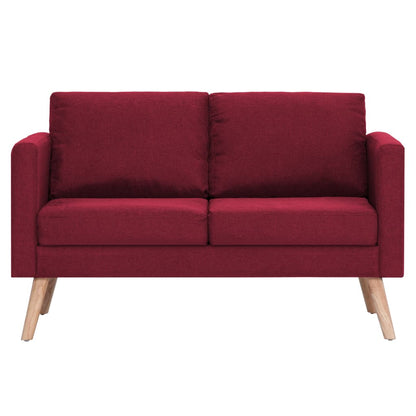 Ensemble de canapé 2 pcs Tissu Rouge bordeaux