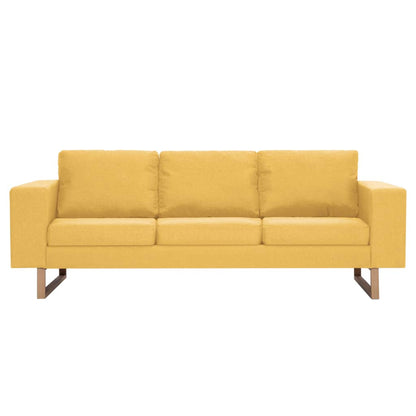 Ensemble de canapé 2 pcs tissu jaune